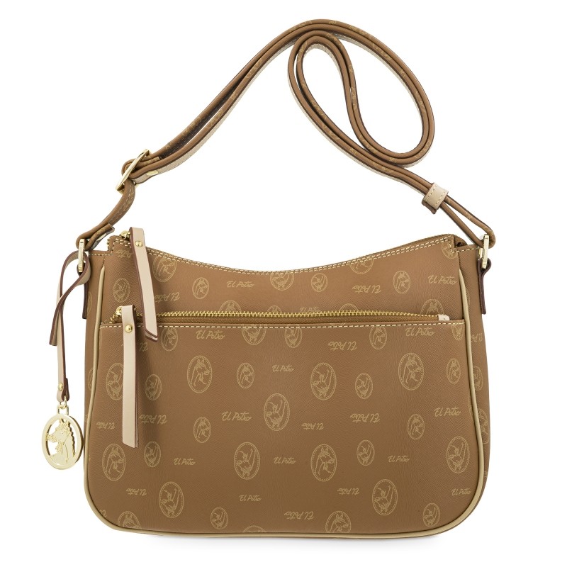 EL POTRO: BOLSO BANDOLERA MUJER EN LONA Y PIEL 2235-VINTAGE-CUERO