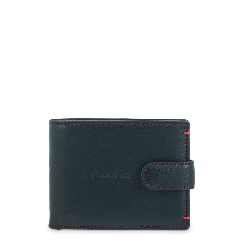 EL POTRO: CARTERA TARJETERO DE HOMBRE CON MONEDERO EN PIEL VACUNO 654-CLIP