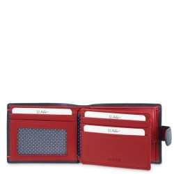 EL POTRO: CARTERA TARJETERO DE HOMBRE CON MONEDERO EN PIEL VACUNO 654-CLIP