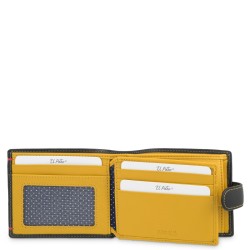 EL POTRO: CARTERA TARJETERO DE HOMBRE CON MONEDERO EN PIEL VACUNO 654-CLIP