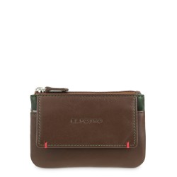 EL POTRO: MONEDERO DE CREMALLERA CON SOLAPA EN PIEL VACUNO 657-CLIP