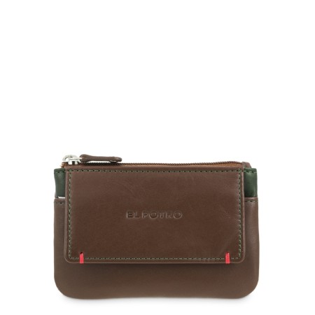 EL POTRO: MONEDERO DE CREMALLERA CON SOLAPA EN PIEL VACUNO 657-CLIP