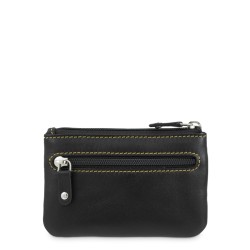 EL POTRO: MONEDERO DE CREMALLERA CON SOLAPA EN PIEL VACUNO 657-CLIP