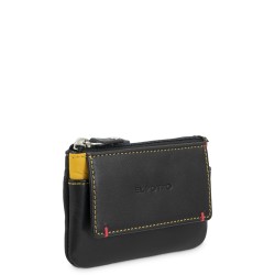 EL POTRO: MONEDERO DE CREMALLERA CON SOLAPA EN PIEL VACUNO 657-CLIP