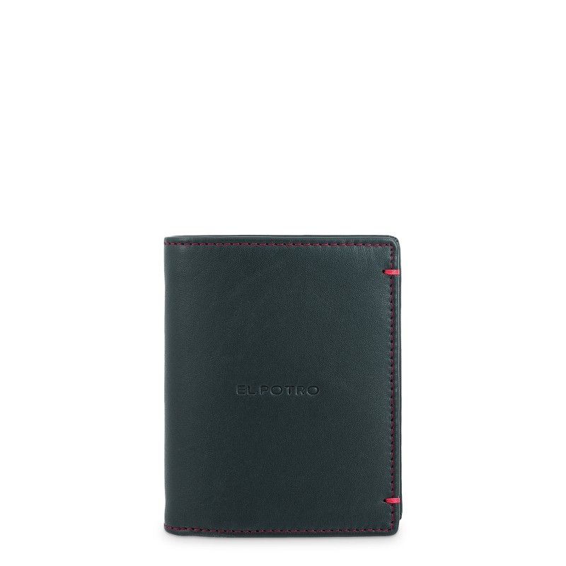 EL POTRO: CARTERA TARJETERO DE HOMBRE CON MONEDERO INTERIOR EN PIEL VACUNO 653-CLIP