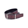 MIGUEL BELLIDO: CINTURÓN REVERSIBLE PIEL 419-32-NEGRO/BURDEOS