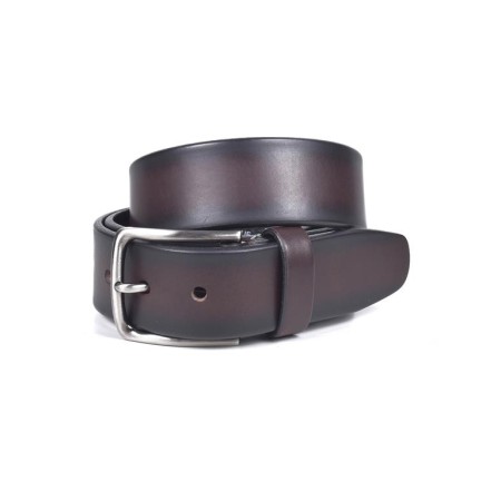 MIGUEL BELLIDO: CINTURÓN JEANS EN PIEL VACUNO 40 MM. 4691-40-MARRÓN