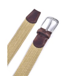 Miguel Bellido: Cinturón elástico trenzado de algodón 35 mm. 392-35-BEIGE