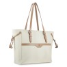 EL POTRO: BOLSO SHOPPING MUJER EN LONA Y PIEL 4501-BASE-BEIGE