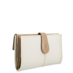 EL POTRO: CARTERA MUJER GRANDE DE LONA Y PIEL 17 CM. 4530-BASE-BEIGE