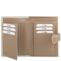 EL POTRO: CARTERA MUJER MEDIANA DE LONA Y PIEL 14 CM. 4531-BASE-BEIGE