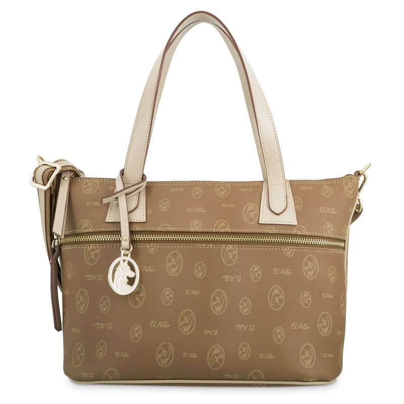 EL POTRO: BOLSO CESTA MUJER EN LONA Y PIEL VACUNO 2240-VINTAGE-CUERO