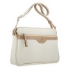 EL POTRO: BOLSO BANDOLERA MUJER DE 3 CREMALLERAS EN LONA Y PIEL 4508-BASE-BEIGE