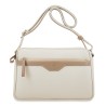 EL POTRO: BOLSO BANDOLERA MUJER DE 3 CREMALLERAS EN LONA Y PIEL 4508-BASE-BEIGE