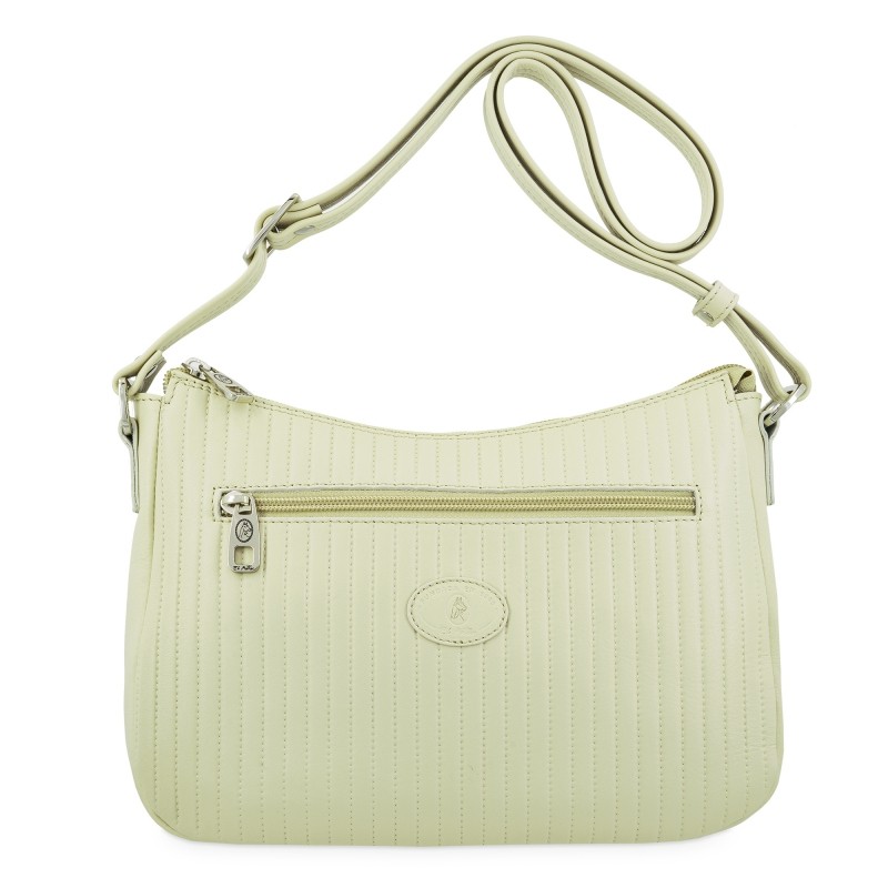 EL POTRO: BOLSO HOBO MUJER CON  BANDOLERA EN PIEL VACUNO 1406-CROMO-BEIGE