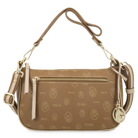 El Potro: Bolso DE ASA CORTA Y BANDOLERA MUJER EN LONA Y PIEL VACUNO 2238-VINTAGE-CUERO