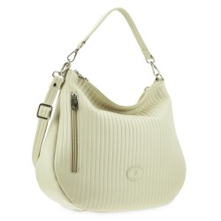 EL POTRO: BOLSO HOBO MUJER EN PIEL VACUNO 1400-CROMO-BEIGE