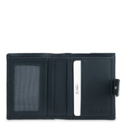 EL POTRO: CARTERA CON MONEDERO EXTERIOR EN PIEL VACUNO 222-BOX-AZUL