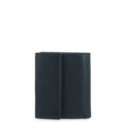 EL POTRO: CARTERA CON MONEDERO EXTERIOR EN PIEL VACUNO 222-BOX-AZUL