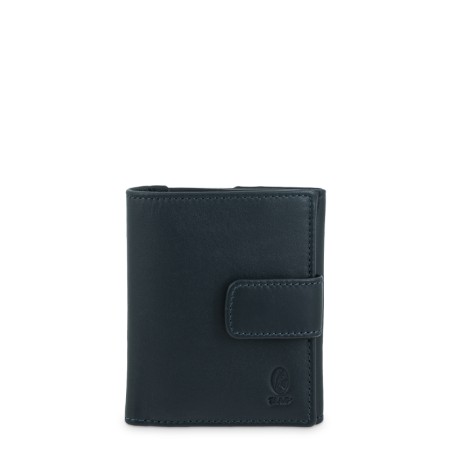 EL POTRO: CARTERA CON MONEDERO EXTERIOR EN PIEL VACUNO 222-BOX-AZUL