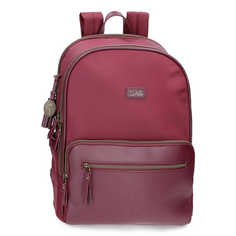 EL POTRO: MOCHILA PORTAORDENADOR DE 40 CM. 52624-LANA-BURDEOS
