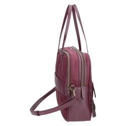 EL POTRO: PORTAORDENADOR DOS COMPARTIMENTOS 52666-LANA-BURDEOS