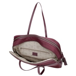 EL POTRO: PORTAORDENADOR DOS COMPARTIMENTOS 52666-LANA-BURDEOS