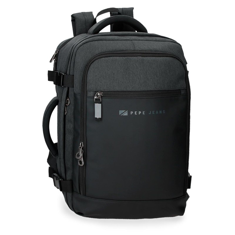 PEPE JEANS: MALETA-MOCHILA PORTAORDENADOR JARVIS NEGRA