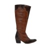 LAURA L'OR: BOTA DE CAÑA ALTA TIPO COWBOY EN PIEL VACUNO 1ª CALIDAD