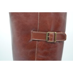 LAURA L'OR: BOTA DE CAÑA ALTA CON CUÑA EN PIEL VACUNO 1ª CALIDAD