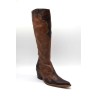 LAURA L'OR: BOTA DE CAÑA ALTA TIPO COWBOY EN PIEL VACUNO 1ª CALIDAD