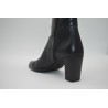 NISE: BOTA DE TACÓN DE CAÑA ALTA  EN PIEL VACUNO 1ª CALIDAD NEGRA