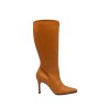 GIKO: BOTA DE TACÓN DE CAÑA ALTA  EN PIEL VACUNO 1ª CALIDAD 101982-CAMEL