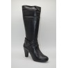 RODRI: BOTA DE PIEL TACON ALTO 115057-NEGRA