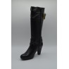 RODRI: BOTA DE PIEL TACON ALTO 115057-NEGRA