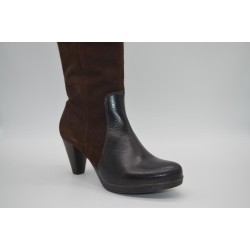 RODRI: BOTAS DE PIEL VACUNO COMBINADA CON SERRAJE DE VACUNO 116800-MARRÓN