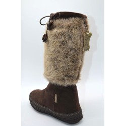 BOCAGE: BOTA PLANA EN SERRAJE DE VACUNO 1ª CALIDAD 106654-MARRON