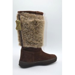 BOCAGE: BOTA PLANA EN SERRAJE DE VACUNO 1ª CALIDAD 106654-MARRON