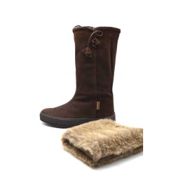 BOCAGE: BOTA PLANA EN SERRAJE DE VACUNO 1ª CALIDAD 106654-MARRON