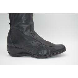 MILENARIO: BOTA DE CAÑA ALTA CON CUÑA EN PIEL VACUNO 1ª CALIDAD 112742-NEGRO