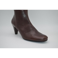 MARROQUÍ SÁNCHEZ: BOTAS DE CAÑA ALTA CON TACÓN MEDIO EN PIEL VACUNO 116800-MARRÓN