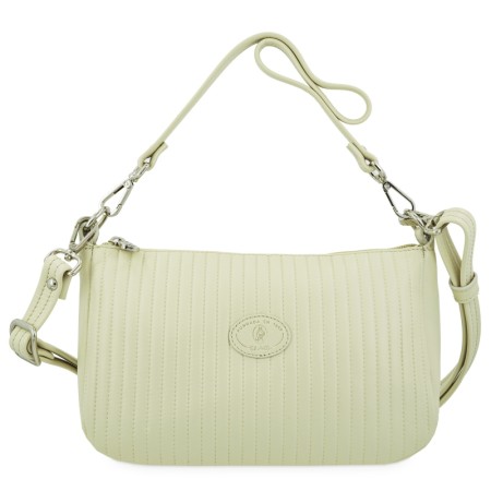 EL POTRO: BOLSO PEQUEÑO MUJER CON ASA CORTA Y BANDOLERA EN PIEL VACUNO 1403-CROMO-IVORY