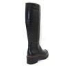 PITILLOS: BOTA DE PIEL DE CAÑA ALTA CON TACON GRUESO COLOR NEGRO 105579