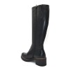 PITILLOS: BOTA DE PIEL DE CAÑA ALTA CON TACON GRUESO COLOR NEGRO 105579