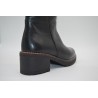 PITILLOS: BOTA DE PIEL DE CAÑA ALTA CON TACON GRUESO COLOR NEGRO 105579