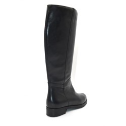 PITILLOS: BOTA DE PIEL DE CAÑA ALTA CON TACON BAJO COLOR NEGRA 105588