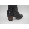PAULA URBAN: BOTA DE PIEL DE TACÓN MEDIO CÓMODA 118544-NEGRA