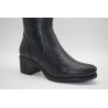 LAWREN: BOTA DE MEDIA CAÑA DE TACÓN GRUESO CÓMODO 4 CM. 103506-NEGRA