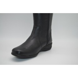 ROGER MILTON: BOTA PLANA DE PIEL SUAVE CÓMODAS 117744-NEGRA