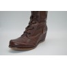 GAIMO: BOTA DE CAÑA ALTA EN PIEL VACUNO CON CORDONES 115784-MARRON